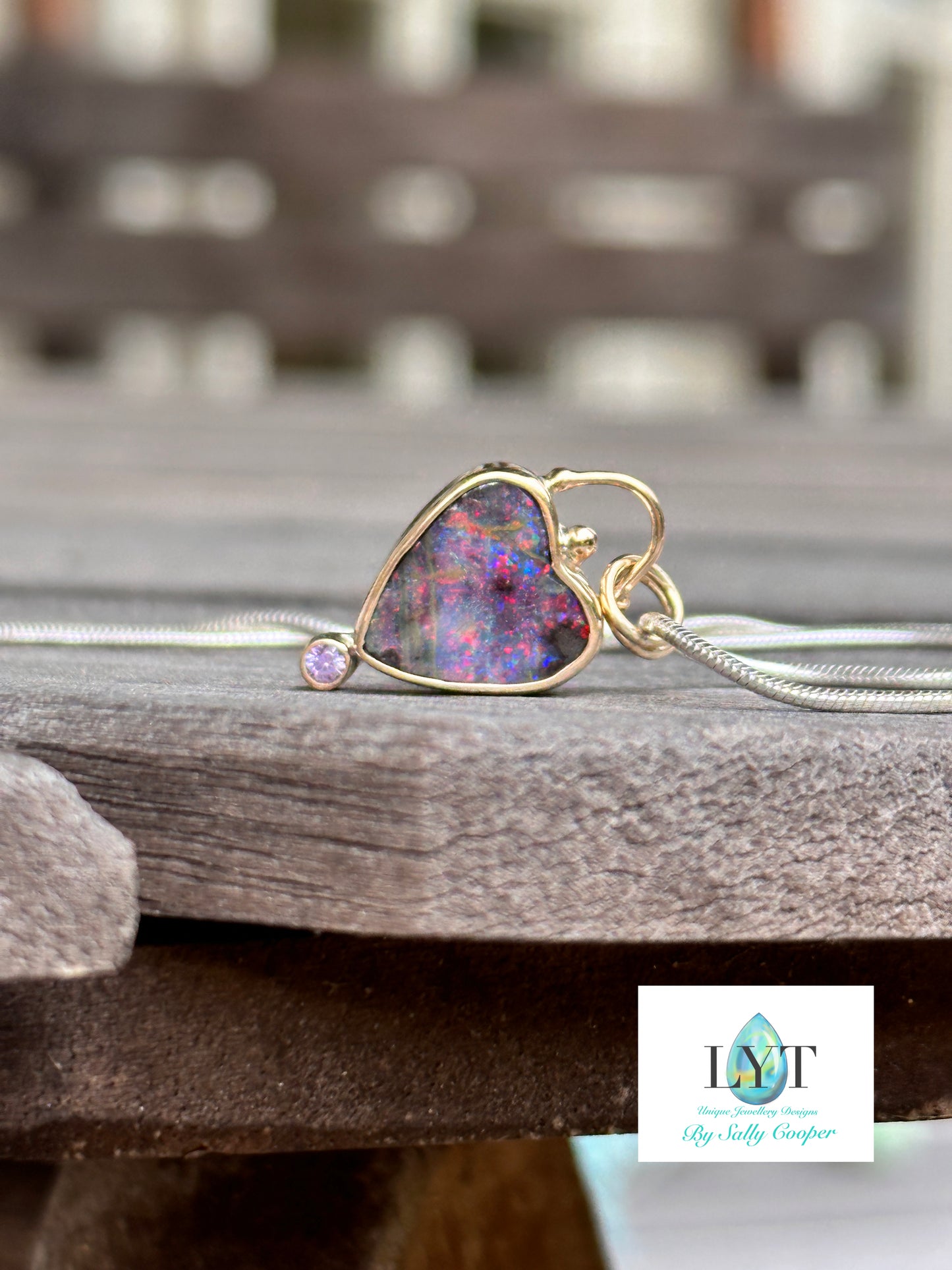 Boulder Opal Heart for J