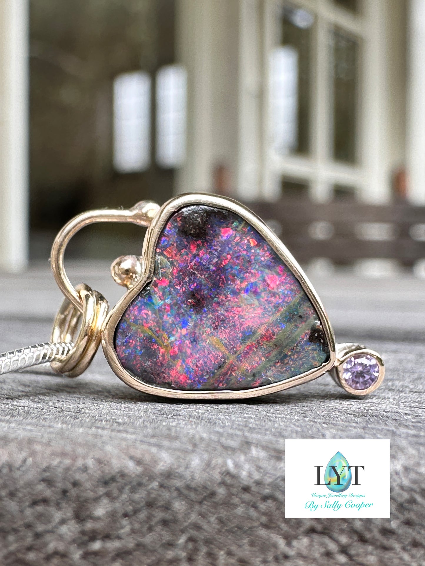 Boulder Opal Heart for J