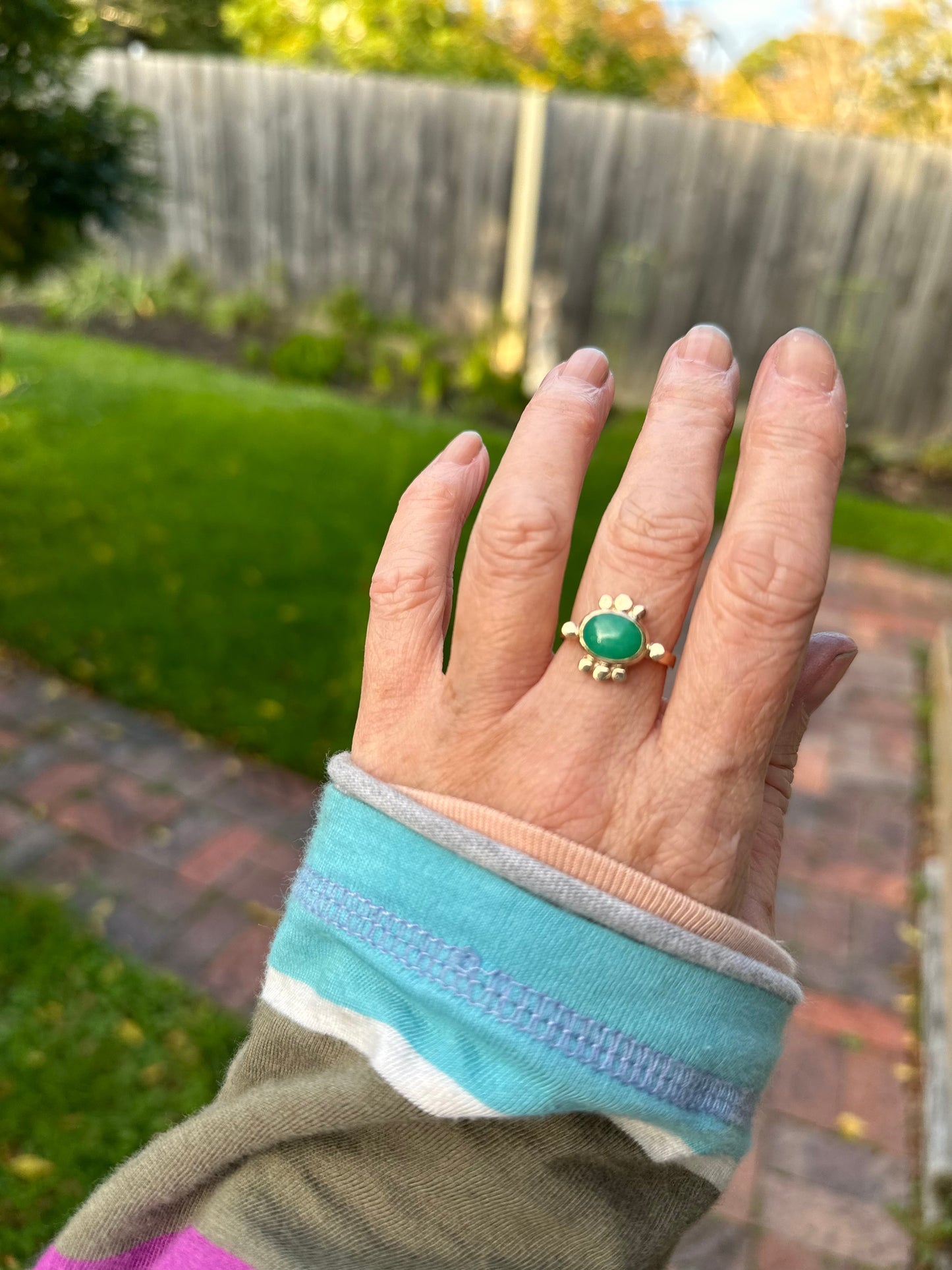 Chrysoprase ring