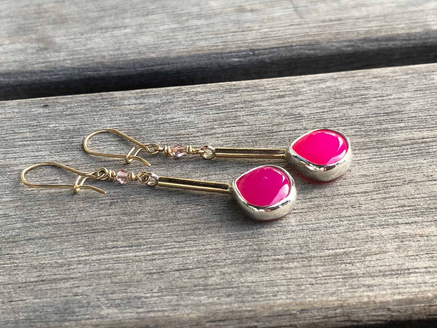 Chalcedony Knock Yourself Out Hot Pink Heaven Earrings