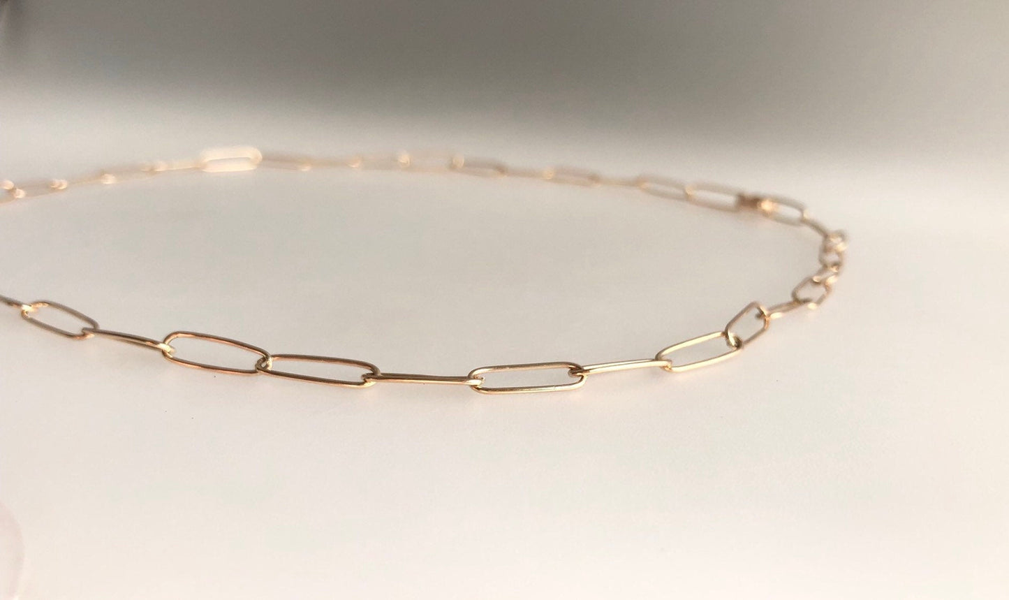 Handmade 9k Gold Chain Large Link Necklace