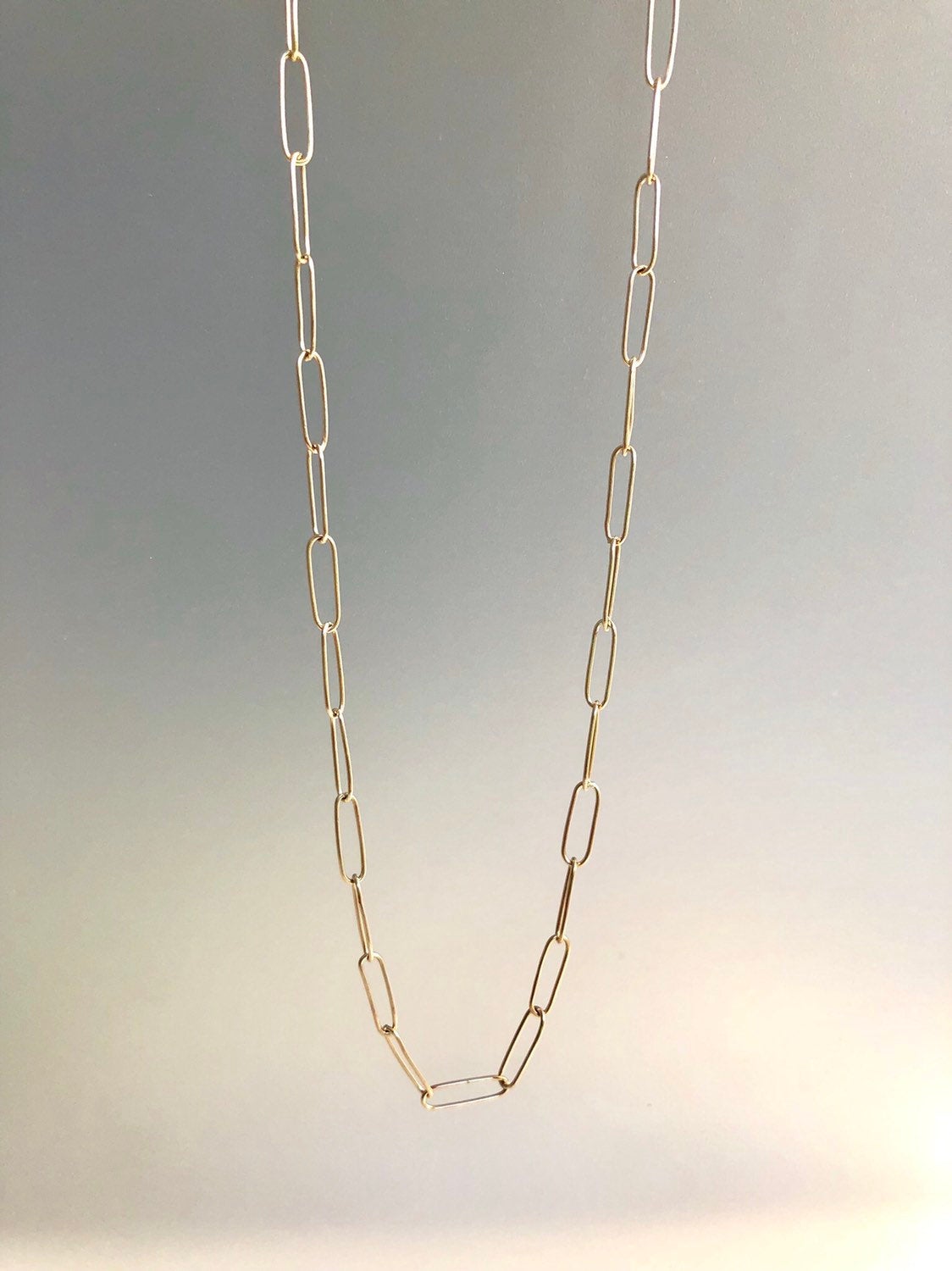 Handmade 9k Gold Chain Large Link Necklace