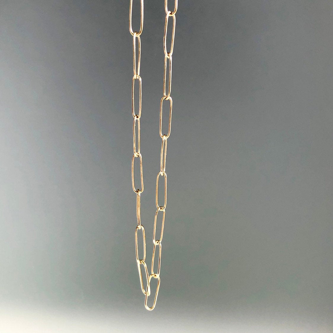 Handmade 9k Gold Chain Large Link Necklace