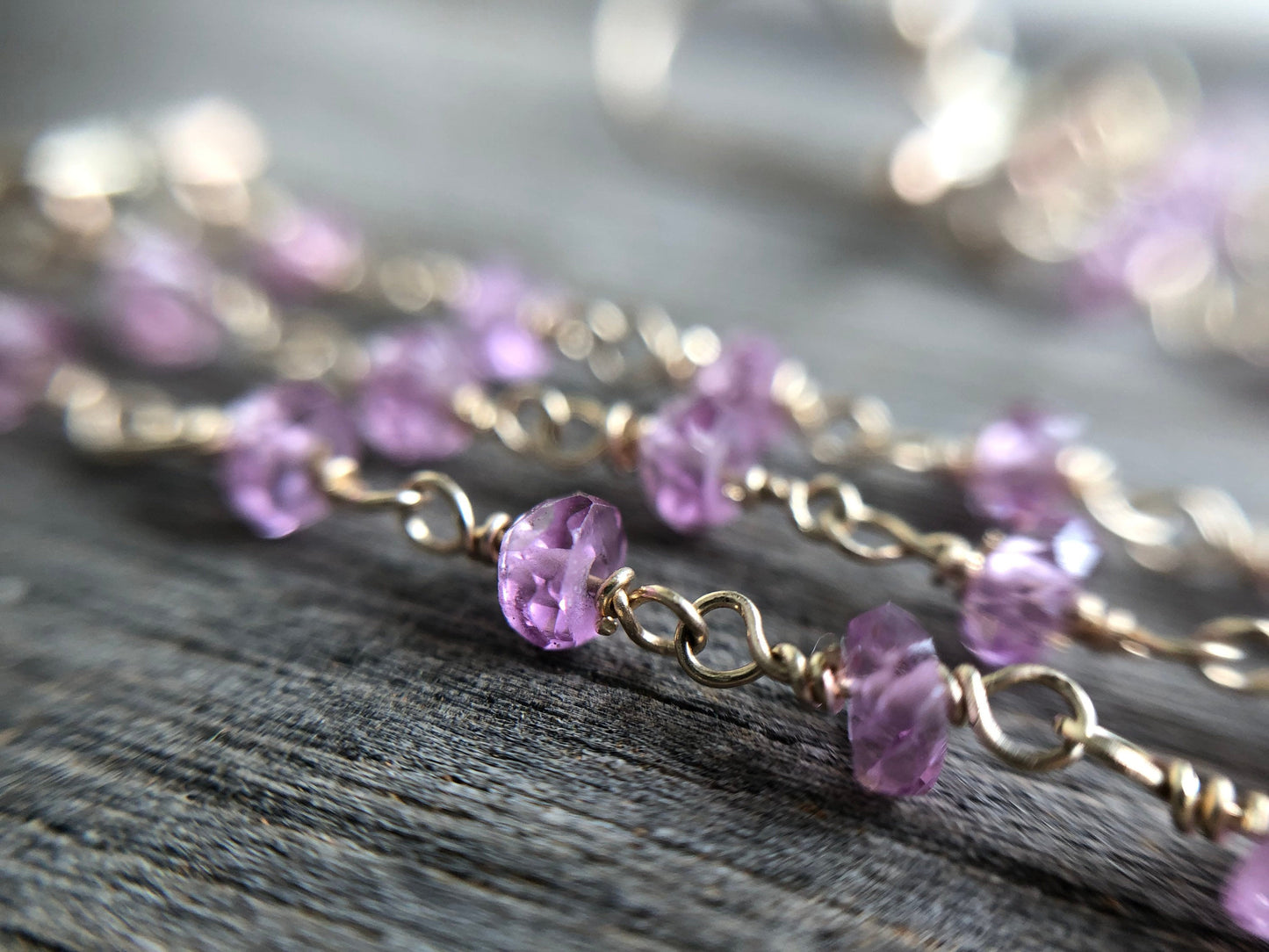 Handmade Pink Sapphire Chandelier Earrings In 9k Gold